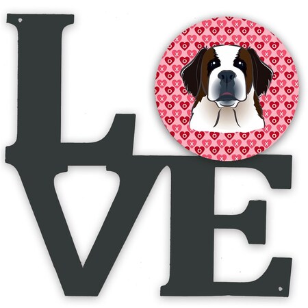 Carolines Treasures 11.5 x 11.75 in. Saint Bernard Metal Artwork Love Wall Decor BB5316WALV